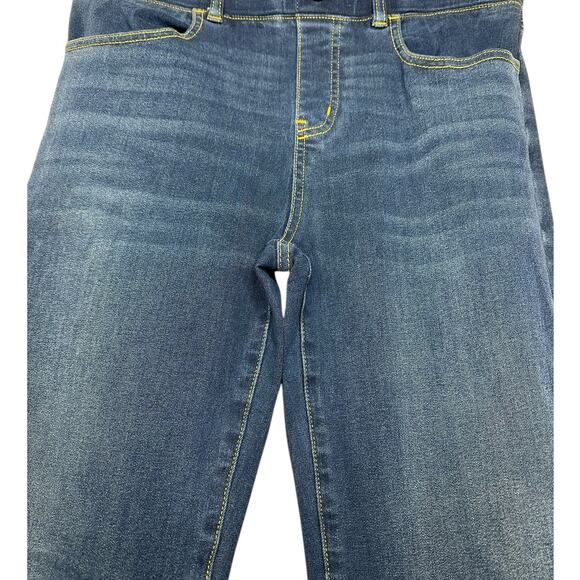 Betabrand Blue Denim Leggings High Rise Flare Bootcut Jeans Size Medium - Picture 8 of 9